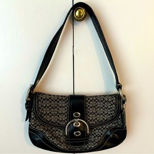Coach Jacquard Mini Large Buckle Hobo Bag
